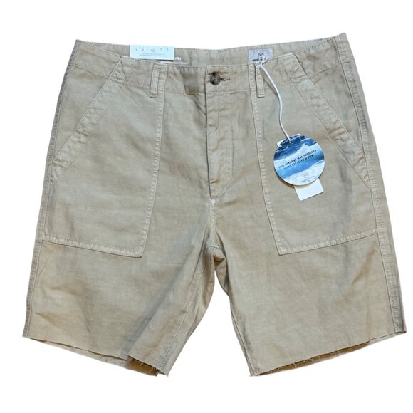 AG The Wes Utilitarian Relaxed Straight Shorts 30 Khaki Cotton Casual